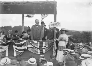 Ireland Prints: Mr J Chambers M P speaking at Drumbeg