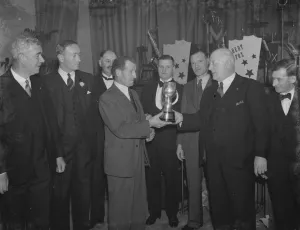 Suit Prints: Mr J Morley at the Kent Amateur League Dance presentation in Eltham, Kent