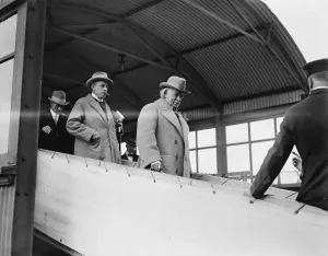 Mr Lloyd George leaves for America Mr Lloyd George boarding the SS Mauretania