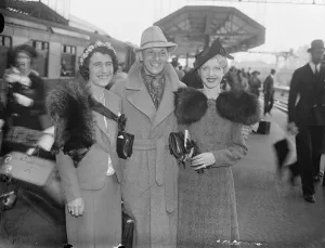 Mr and Mrs Joseph Schildkraut with Mr Schildkrauts Sister Mrs D Atkins who arrived