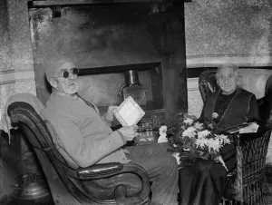 Elderly Prints: Mr and Mrs Smith at their golden wedding anniversary in Wilmington, Kent. 1935