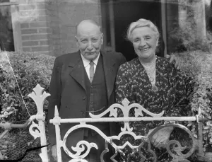 Mr and Mrs W T Towell celebrate their diamond wedding anniversary in Charlton, Kent