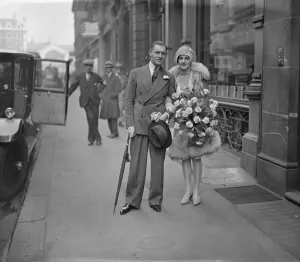Mr Ormonde J Wedlake and Miss Elwy Jones ( daughter of Mr and Mrs Stanley D Jones