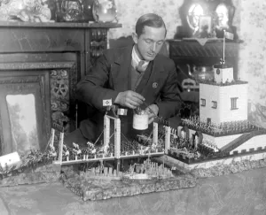 Toys Prints: Mr R. J. Baker, a disabled soldier who makes models from odds and ends usually thrown away