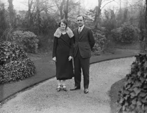 Mr Randolph Lycett and Miss Joan Austin, the famous lawn tennis players, who are