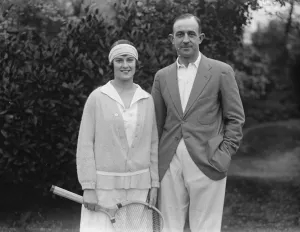Mr Randolph Lycett and Miss Joan Austin, the famous lawn tennis players, who are