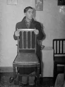 Chair Prints: Mr Skinner, involved in the assault case in Erith, London. 1938