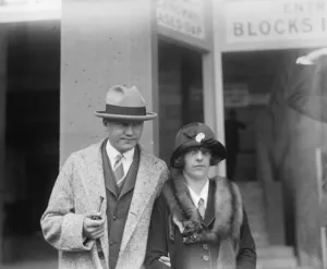 Mr Vincent Richards and his wife at Wimbeldon Mr Richards met the charming Miss