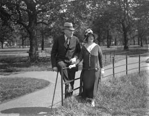 Mr Walter Hackett and his wife Miss Marion Lorne August 1924