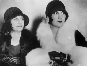 Mrs Charlie Chaplin and mother. most recent photograph. 1 February 1927