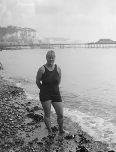 Mrs Corson, who is to attempt to swim the channel. 12 August 1926