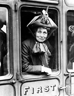 Suffragette Collection: Mrs (Emily) Emmeline Pankhurst, English suffragette