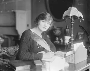 Mrs Ian Bullough ( Miss lily Elsie ) at her new home, Drury lane farm, Gloucestershire