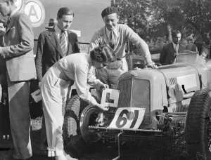Mrs Kay Petre, the famous woman racing driver, who established a new womens record
