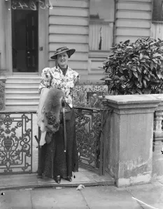 Mrs Olga Collett leaves for Ascot to give first racecourse commentary by a woman