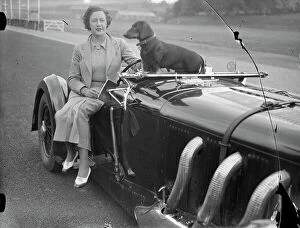 Press Collection: Mrs Roy ( Marjorie ) Eccles, first woman racing driver to compete on the new course