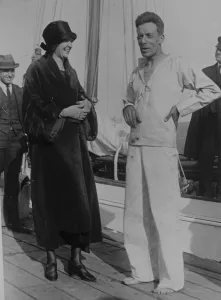 Celebrity Prints: Mrs W Washburn Nutting bidding good bye to Alain Gerbault on his world tour in a
