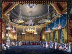 Music Prints: Music Room b John Nash at Royal Pavillion Brighton Sussex 1826 engraving