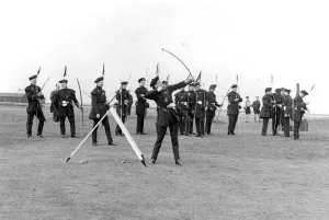 Tocs Prints: Mussleburgh, Scotland: Members of Royal Company of Archers for trophy the Mussleburgh