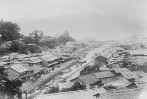 Japanese Prints: Nagasaki on the island of Kyushu in Japan, The Oura Quarter 13 April 1922
