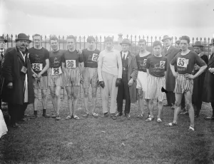 National cross country championship at Hereford racecourse The winning team, Birchfield