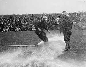 Spectator Collection: The National Fire Brigade tournament. Fire hose drill. 1939