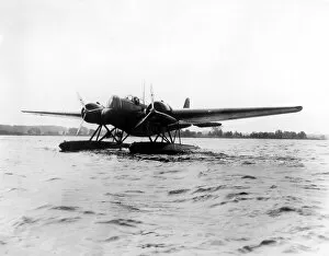 : The new US Army seaplane bomber ready to take off at Langley Field, Virginia
