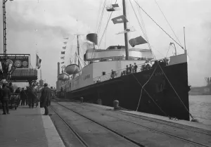 The new cross channel steamer Cote D Azor and the Golden Arrow train 22