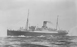 Ship Prints: The new cunarderss Samaria launched at Liverpool 27 November 1920