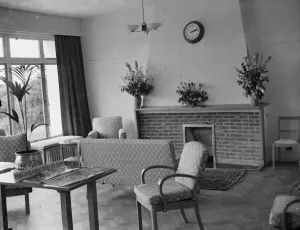Chair Prints: The new nurse home at the Memorial Hospital in Woolwich, London. An interior view