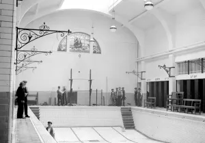 Sport Prints: The new palatial, marble Swimming and Turkish baths erected by the Bermondsey Corporation