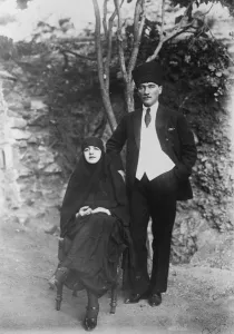 New portrait of Mustapha Kemal Pasha and his wife, Latife Hanen. 4 September 1923
