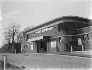 Structure Prints: New railway station at St Marys Cray, Kent. 1937