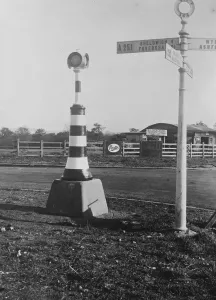 New road lighthouse One of the new automatic gas beacons which has been erected
