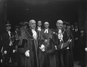 The new Sheriffs sworn in. Mr Alderman C A Batho ( left ) and Mr Francis Agar