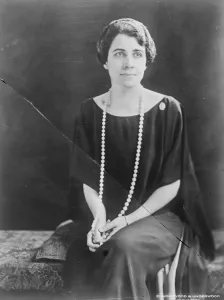 Pearls Prints: A new study of First Lady of America Mrs Calvin Coolidge, wife of the American President