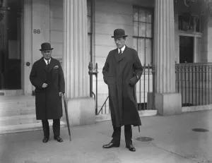 The new victory of India. Mr E F L Wood, the Viceroy Designate of India, outside
