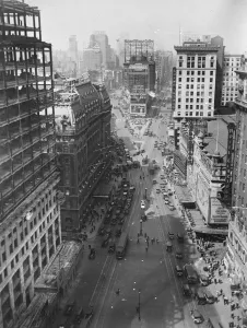 New York. Looking north along Broadway. 1926