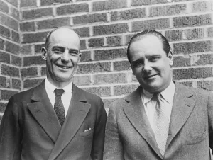 Air And Flying Machine Prints: New York - Rome flight. J de Witt Hill and Lloyd Bertaud. Posed. 1927
