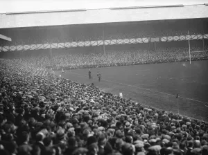 New Zealand defeat England in Rugby match at Twickenham. A general view showing