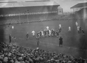 New Zealand defeat England in Rugby match at Twickenham. A general view showing