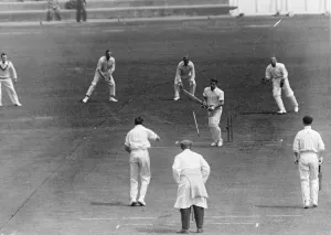 New Zealanders versus Essex at Leyton. K J James ( New Zealand ) bowled Nichols
