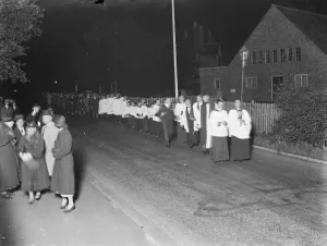 Night procession, Crayford. 1935