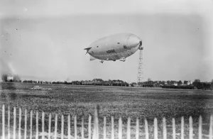 The North Pole airship at Oslo. The Airship Norge photographed at Oslo after