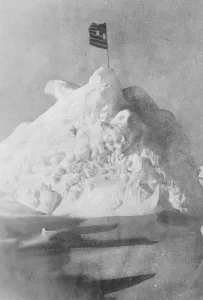 Flag Prints: The North Pole Moves The Flagstaff planted by Admiral Robert E Peary in his memorable