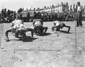 Nose down. If you re thinking this is a beach scene from America, fame of freak games