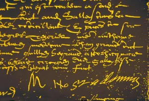 NOSTRADAMUS - SIGNATURE The faltering signature of the clairvoyant astrologer Michel NOSTRADAMUS - SIGNATURE The faltering signature of the clairvoyant astrologer Michel
