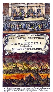 Man, Myth And Magic Prints: NOSTRADAMUS - Titlepage of Nostradamus Prophecies in the (Amsterdam) 1668 edition