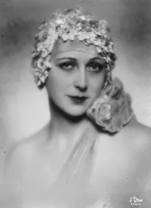 Film Star Prints: Noted cinema star as mannequin. Mlle Andree Lafayette, great great grand daughter