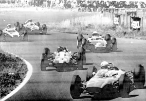 Tocs Prints: Nurburgring Germany John Surtees Ferrari 7 has the lead in front of Jim Clark Lotus